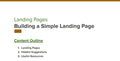 Building a Landing Page