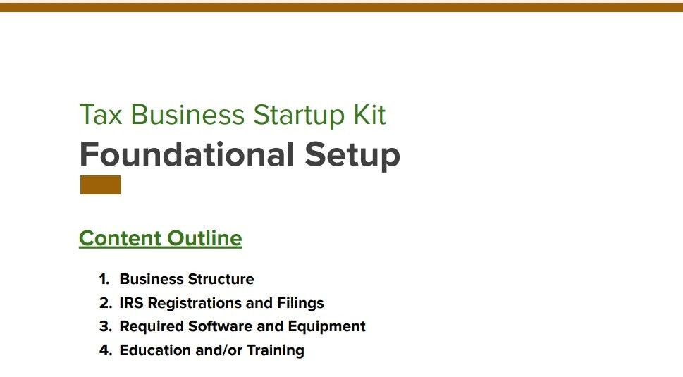 Tax Business Startup Kit
